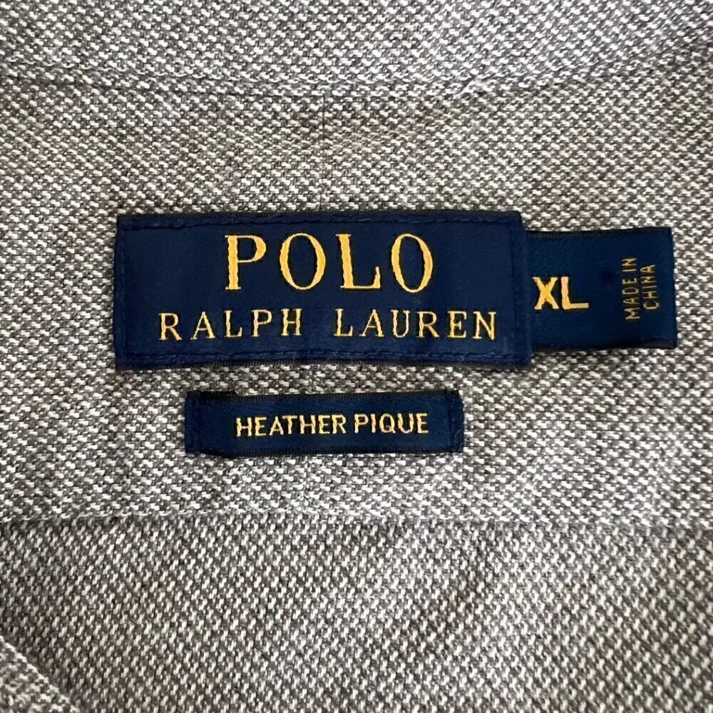 Polo Ralph Lauren Heather Pique Button Down Men's XL Shirt - Picture 5 of 5